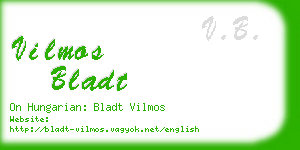 vilmos bladt business card